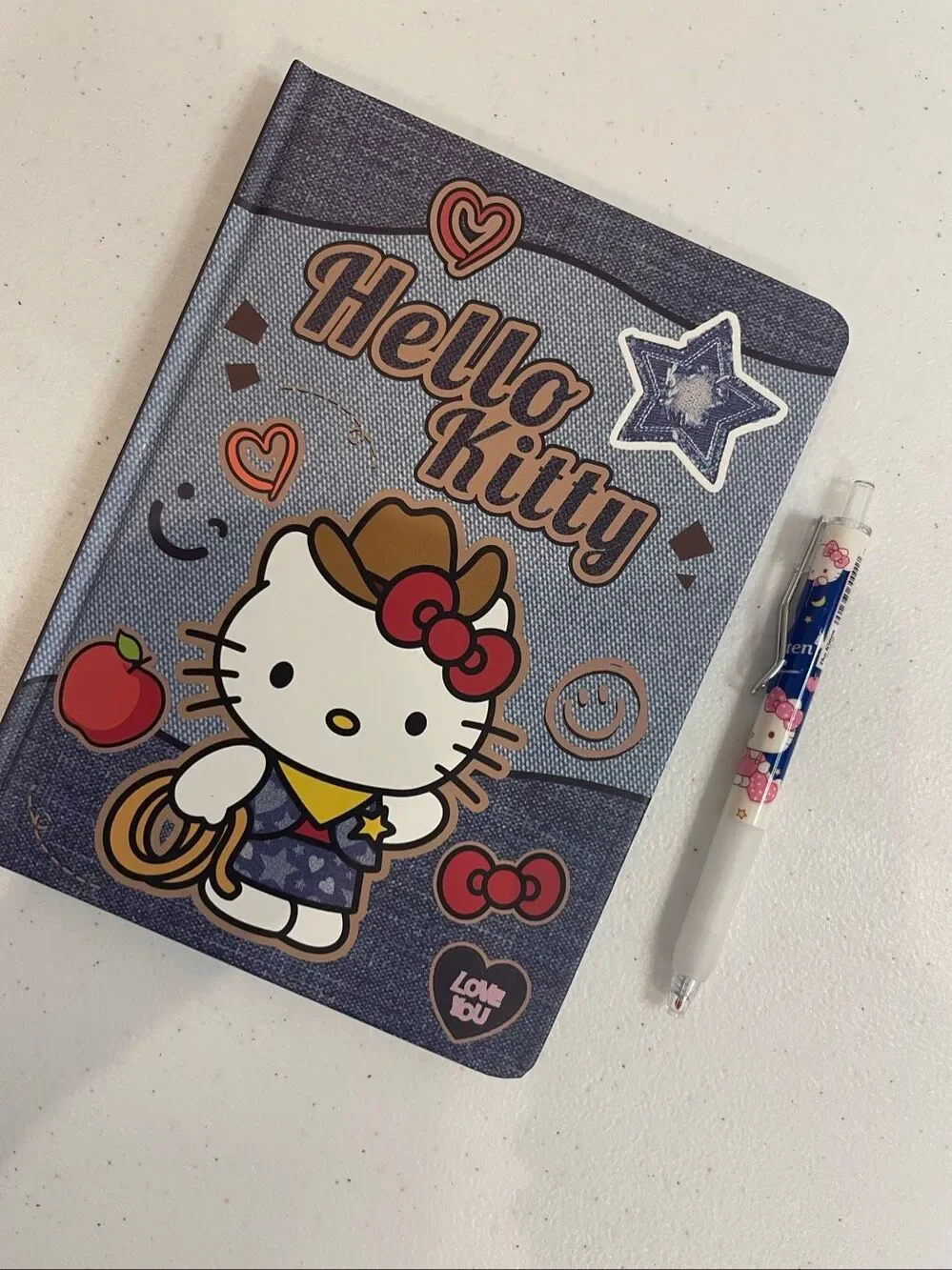 Hello Kitty diary hard cover journal book with pen
